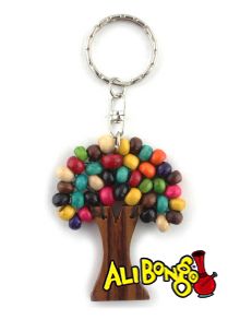 Beaded tree keyring