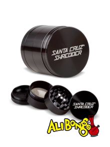 Santa Cruz Shredder 4 Part Piece 52mm Medium Metal Anodised Grinder - Black