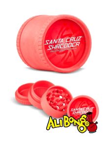 Santa Cruz 4 Part Hemp Grinder Red