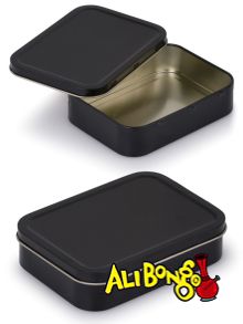 Plain Black Tobacco Tin