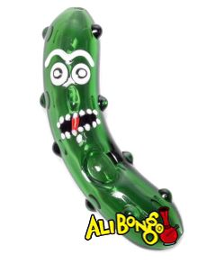 Green Glass Pickle Pipe