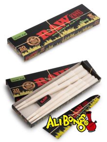 RAW Black Organic Hemp King Size Cones 20pk