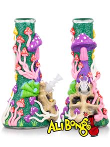 3D Hand Painted Shroom World Bong