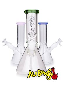 Ali Bongo Glass Flask Ice Bong