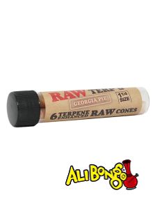 A glass joint tube with RAW Terp'd cones with Georgia Pie flavouring 