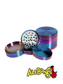 Petrol Coloured 4 Part Crystal Catcher Grinder